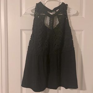 black lace tank top